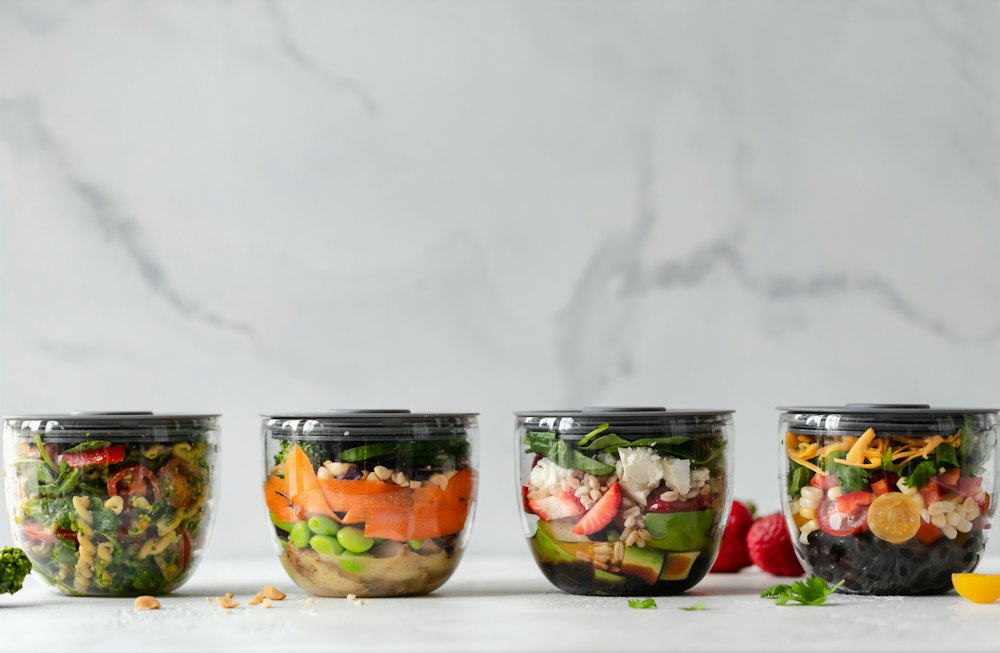 Packed meal containers